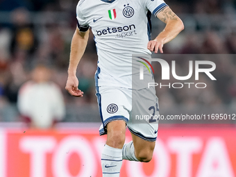 Nicolo' Barella of FC Internazionale during the Serie A Enilive match between AS Roma and FC Internazionale at Stadio Olimpico on October 20...