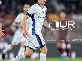 Nicolo' Barella of FC Internazionale during the Serie A Enilive match between AS Roma and FC Internazionale at Stadio Olimpico on October 20...