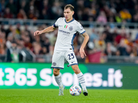 Nicolo' Barella of FC Internazionale during the Serie A Enilive match between AS Roma and FC Internazionale at Stadio Olimpico on October 20...