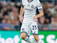 Nicolo' Barella of FC Internazionale during the Serie A Enilive match between AS Roma and FC Internazionale at Stadio Olimpico on October 20...