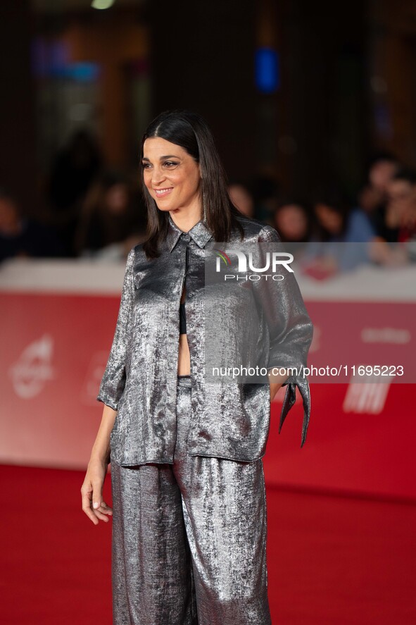 Donatella Finocchiaro attends the ''Best Movie Awards'' red carpet during the 19th Rome Film Festival at Auditorium Parco Della Musica in Ro...