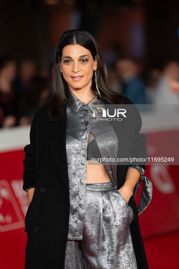 Donatella Finocchiaro attends the ''Best Movie Awards'' red carpet during the 19th Rome Film Festival at Auditorium Parco Della Musica in Ro...