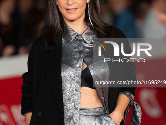 Donatella Finocchiaro attends the ''Best Movie Awards'' red carpet during the 19th Rome Film Festival at Auditorium Parco Della Musica in Ro...