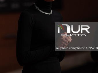 Anna Foglietta attends the ''Best Movie Awards'' red carpet during the 19th Rome Film Festival at Auditorium Parco Della Musica in Rome, Ita...