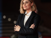 Greta Scarano attends the ''Best Movie Awards'' red carpet during the 19th Rome Film Festival at Auditorium Parco Della Musica in Rome, Ital...