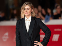 Greta Scarano attends the ''Best Movie Awards'' red carpet during the 19th Rome Film Festival at Auditorium Parco Della Musica in Rome, Ital...