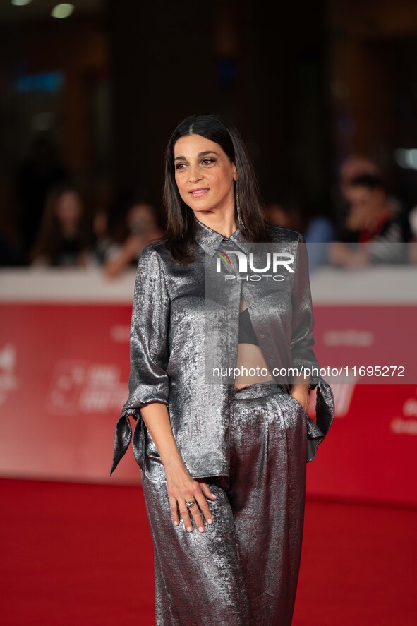 Donatella Finocchiaro attends the ''Best Movie Awards'' red carpet during the 19th Rome Film Festival at Auditorium Parco Della Musica in Ro...