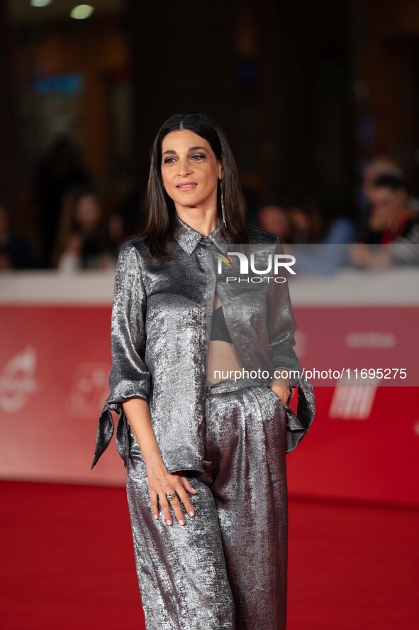 Donatella Finocchiaro attends the ''Best Movie Awards'' red carpet during the 19th Rome Film Festival at Auditorium Parco Della Musica in Ro...