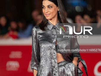 Donatella Finocchiaro attends the ''Best Movie Awards'' red carpet during the 19th Rome Film Festival at Auditorium Parco Della Musica in Ro...