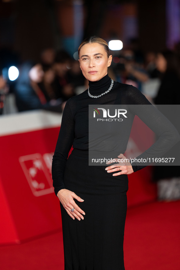 Anna Foglietta attends the ''Best Movie Awards'' red carpet during the 19th Rome Film Festival at Auditorium Parco Della Musica in Rome, Ita...