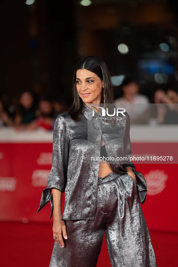 Donatella Finocchiaro attends the ''Best Movie Awards'' red carpet during the 19th Rome Film Festival at Auditorium Parco Della Musica in Ro...