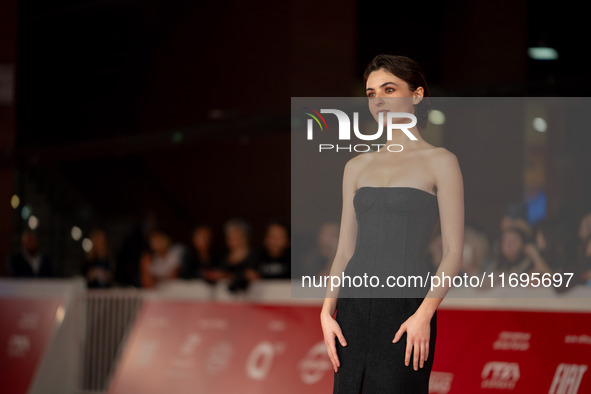 Tecla Insolia attends the ''L'Albero'' red carpet during the 19th Rome Film Festival at Auditorium Parco Della Musica in Rome, Italy, on Oct...