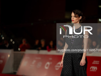 Carlotta Gamba attends the ''L'Albero'' red carpet during the 19th Rome Film Festival at Auditorium Parco Della Musica in Rome, Italy, on Oc...