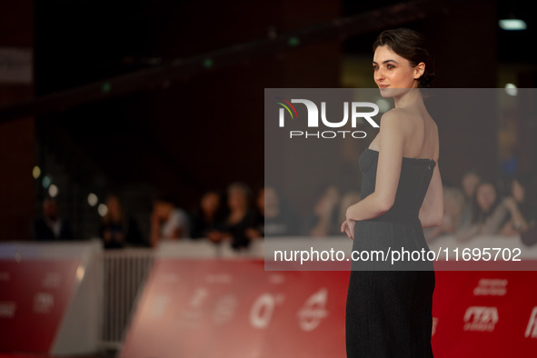 Tecla Insolia attends the ''L'Albero'' red carpet during the 19th Rome Film Festival at Auditorium Parco Della Musica in Rome, Italy, on Oct...