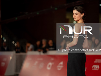 Tecla Insolia attends the ''L'Albero'' red carpet during the 19th Rome Film Festival at Auditorium Parco Della Musica in Rome, Italy, on Oct...