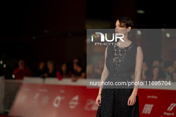 Carlotta Gamba attends the ''L'Albero'' red carpet during the 19th Rome Film Festival at Auditorium Parco Della Musica in Rome, Italy, on Oc...