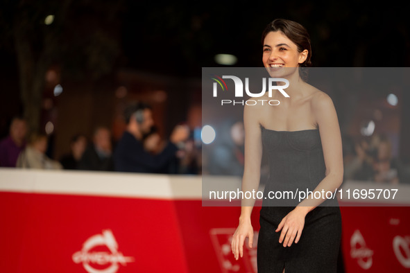 Tecla Insolia attends the ''L'Albero'' red carpet during the 19th Rome Film Festival at Auditorium Parco Della Musica in Rome, Italy, on Oct...