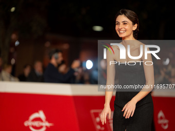 Tecla Insolia attends the ''L'Albero'' red carpet during the 19th Rome Film Festival at Auditorium Parco Della Musica in Rome, Italy, on Oct...