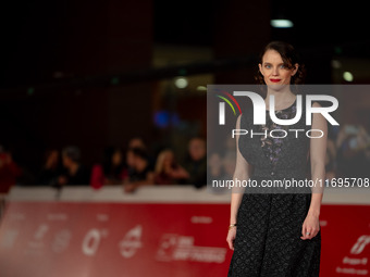 Carlotta Gamba attends the ''L'Albero'' red carpet during the 19th Rome Film Festival at Auditorium Parco Della Musica in Rome, Italy, on Oc...