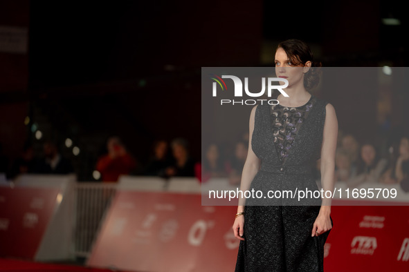 Carlotta Gamba attends the ''L'Albero'' red carpet during the 19th Rome Film Festival at Auditorium Parco Della Musica in Rome, Italy, on Oc...