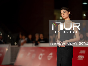 Tecla Insolia attends the ''L'Albero'' red carpet during the 19th Rome Film Festival at Auditorium Parco Della Musica in Rome, Italy, on Oct...