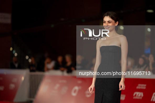 Tecla Insolia attends the ''L'Albero'' red carpet during the 19th Rome Film Festival at Auditorium Parco Della Musica in Rome, Italy, on Oct...