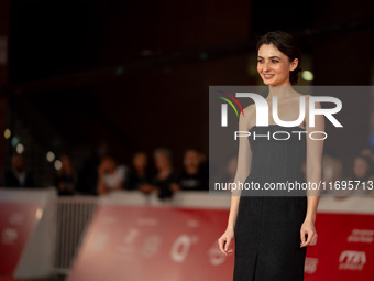 Tecla Insolia attends the ''L'Albero'' red carpet during the 19th Rome Film Festival at Auditorium Parco Della Musica in Rome, Italy, on Oct...