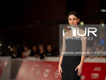 Tecla Insolia attends the ''L'Albero'' red carpet during the 19th Rome Film Festival at Auditorium Parco Della Musica in Rome, Italy, on Oct...