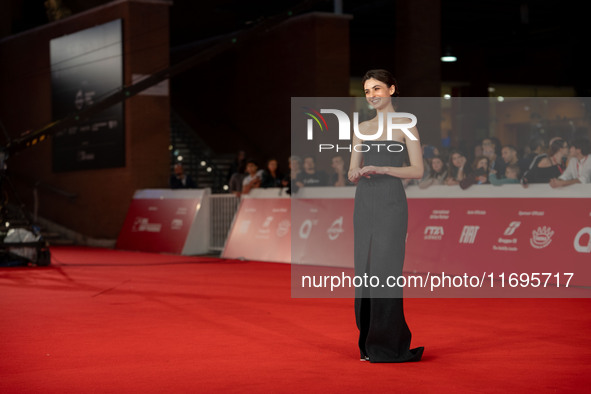 Tecla Insolia attends the ''L'Albero'' red carpet during the 19th Rome Film Festival at Auditorium Parco Della Musica in Rome, Italy, on Oct...