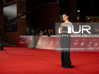 Tecla Insolia attends the ''L'Albero'' red carpet during the 19th Rome Film Festival at Auditorium Parco Della Musica in Rome, Italy, on Oct...