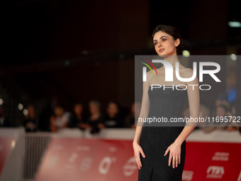 Tecla Insolia attends the ''L'Albero'' red carpet during the 19th Rome Film Festival at Auditorium Parco Della Musica in Rome, Italy, on Oct...