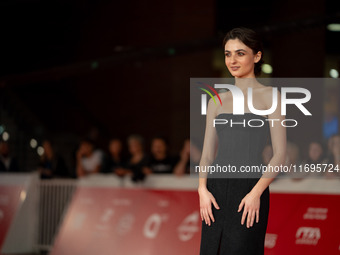 Tecla Insolia attends the ''L'Albero'' red carpet during the 19th Rome Film Festival at Auditorium Parco Della Musica in Rome, Italy, on Oct...