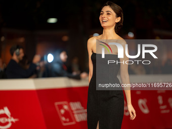 Tecla Insolia attends the ''L'Albero'' red carpet during the 19th Rome Film Festival at Auditorium Parco Della Musica in Rome, Italy, on Oct...