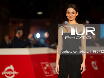 Tecla Insolia attends the ''L'Albero'' red carpet during the 19th Rome Film Festival at Auditorium Parco Della Musica in Rome, Italy, on Oct...