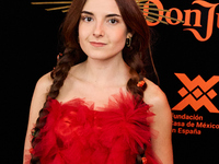 AICHA VILLAVERDE attends the VOGUE Day of the Dead Gala in Madrid, Spain, on October 22, 2024. (