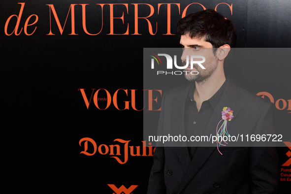 Francesco Carril attends the VOGUE Day of the Dead Gala in Madrid, Spain, on October 22, 2024. 