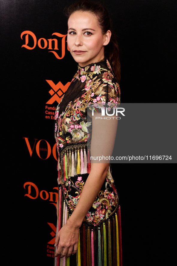 Irene Escolar attends the VOGUE Day of the Dead Gala in Madrid, Spain, on October 22, 2024. 