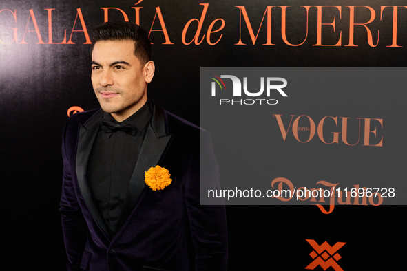 Carlos Rivera attends the VOGUE Day of the Dead Gala in Madrid, Spain, on October 22, 2024. 