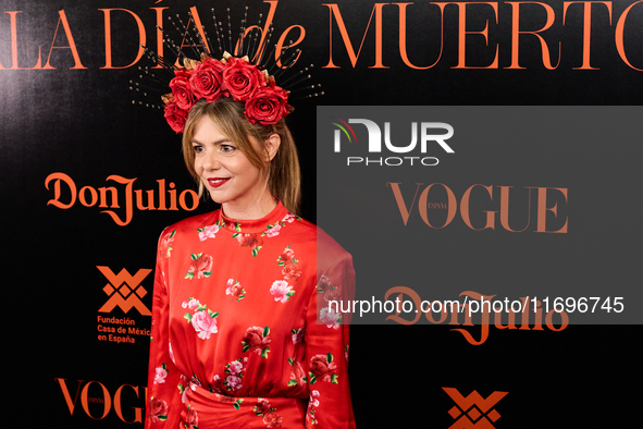 Manuela Velasco attends the VOGUE Day of the Dead Gala in Madrid, Spain, on October 22, 2024. 