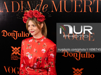 Manuela Velasco attends the VOGUE Day of the Dead Gala in Madrid, Spain, on October 22, 2024. (