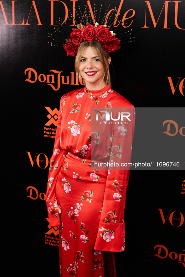 Manuela Velasco attends the VOGUE Day of the Dead Gala in Madrid, Spain, on October 22, 2024. 