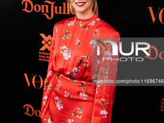 Manuela Velasco attends the VOGUE Day of the Dead Gala in Madrid, Spain, on October 22, 2024. (