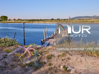 Huge quantities of tubular nets used for mussel farming and buoys employed in the fishing industry invade the sea and the coast around the l...