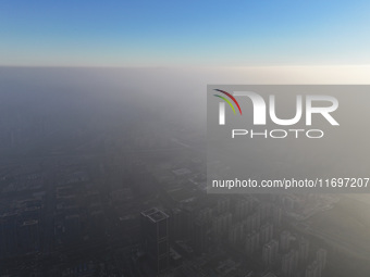 A photo taken in Nanjing, China, on October 23, 2024, shows the city in heavy fog. (