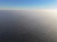 A photo taken in Nanjing, China, on October 23, 2024, shows the city in heavy fog. (