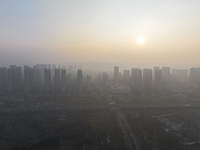 A photo taken in Nanjing, China, on October 23, 2024, shows the city in heavy fog. (