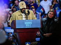 Eminem voices his support for Kamala Harris for President before introducing keynote speaker and former President Barack Obama at a presiden...