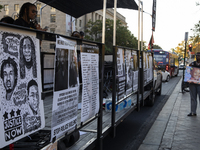 Dozens gather to protest police brutality at the Freedom Plaza in Washington, D.C., United States, on October 22, 2024. Protesters want an e...