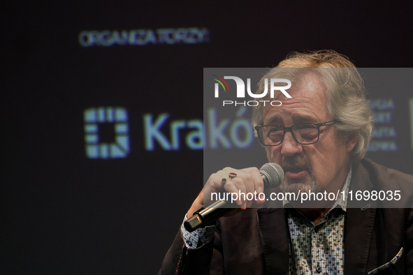 Sebastian Barry participates in a panel discussion during the 16. Joseph Conrad International Literature Festival in Krakow, Poland on Octob...