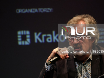 Sebastian Barry participates in a panel discussion during the 16. Joseph Conrad International Literature Festival in Krakow, Poland on Octob...